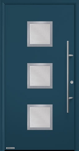 Входная дверь Hormann (Германия) Thermo65, Мотив 810 S, цвет титан металлик