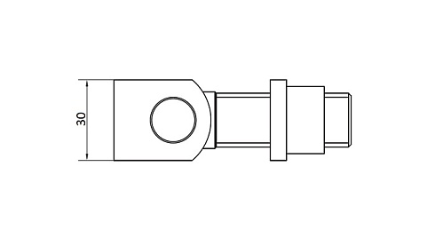 Комплектующие для распашных ворот Петля CAME H 18 регулируемая с гайкой, 42-68 мм, М18, приваривание в Ейске